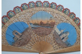 Memories of a trip to Egypt, fan, circa 1867