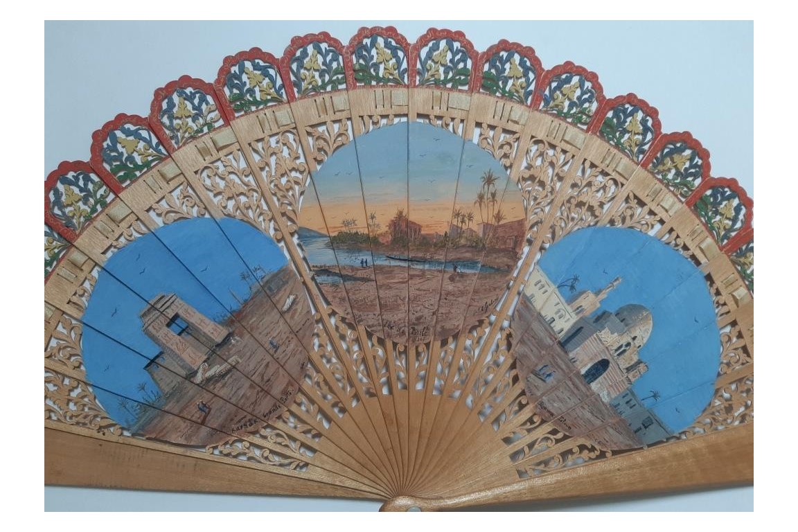 Souvenirs de voyage en Égypte, éventail vers 1867