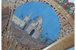 Memories of a trip to Egypt, fan, circa 1867