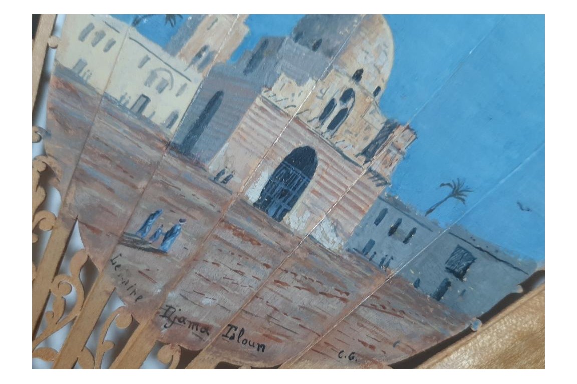 Souvenirs de voyage en Égypte, éventail vers 1867