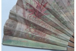 Nawab on an elephant, fan circa 1895-1900