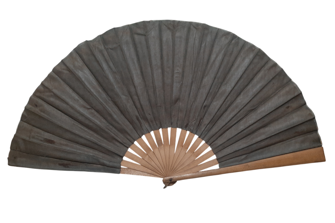 Nawab on an elephant, fan circa 1895-1900