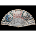 Exotismes en camaïeu, éventail vers 1740-60