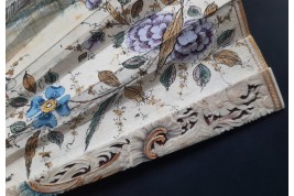 Exoticism in camaieu, fan circa 1740-50