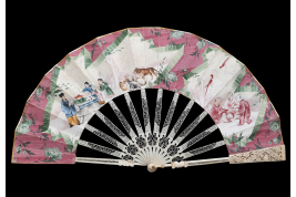 C'est lui ! Éventail Compagnie des Indes vers 1760-70