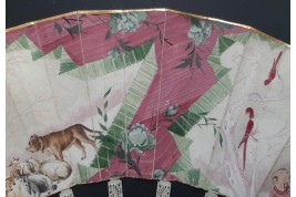 C'est lui ! Éventail Compagnie des Indes vers 1760-70