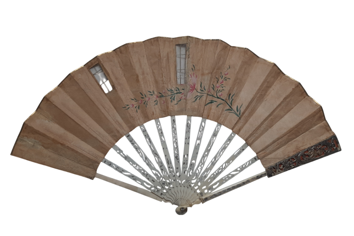 Conversation at the windows, fan circa 1760–80