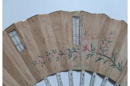 Conversation aux fenêtres, éventail vers 1760-80