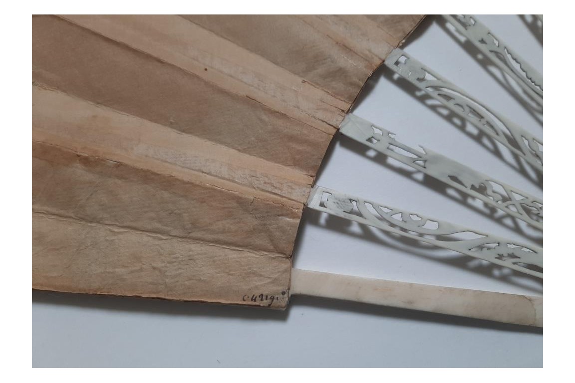 Conversation at the windows, fan circa 1760–80