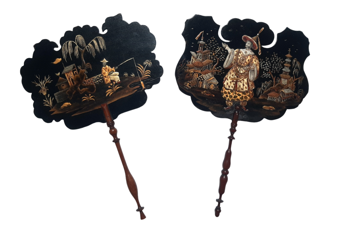 Souvenir de l'ambassade de Siam à Fontainebleau, écrans vers 1861