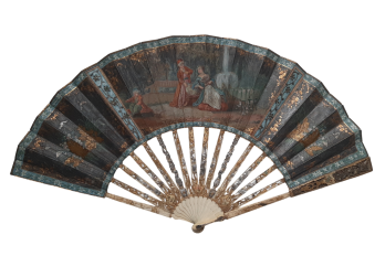 "A la turque" gallantry, 18th-century or pastiche fan
