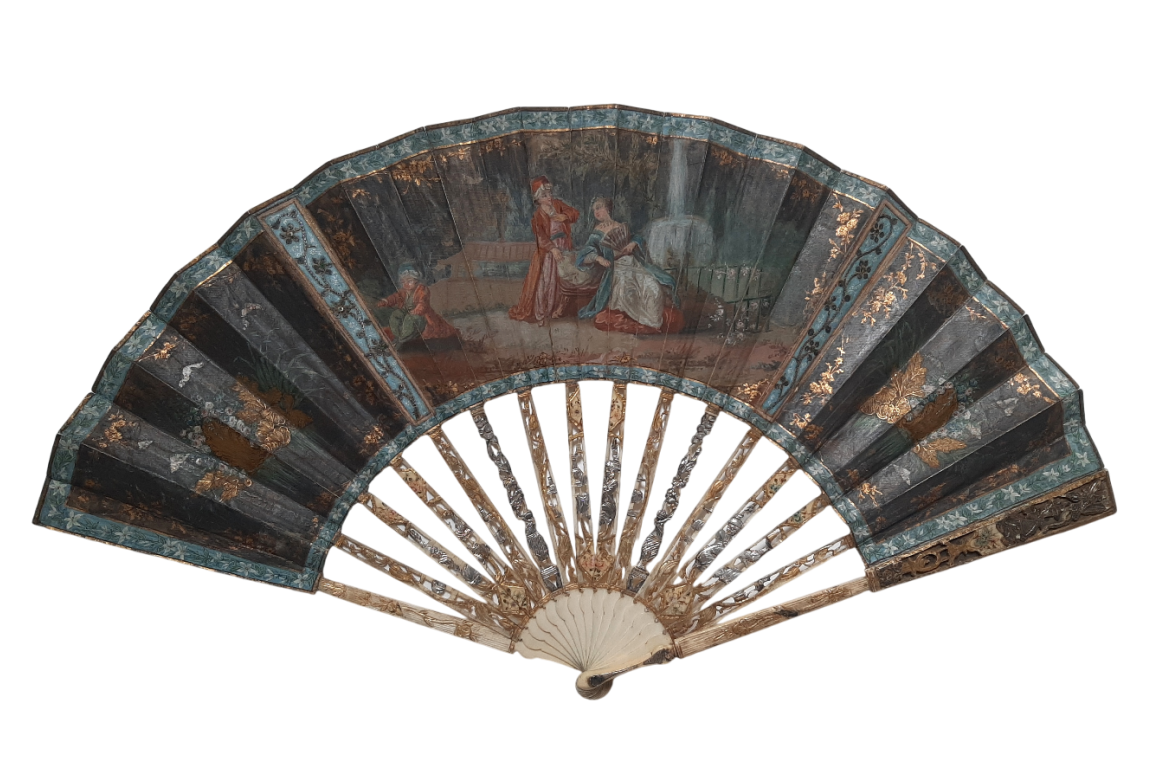 "A la turque" gallantry, 18th-century or pastiche fan