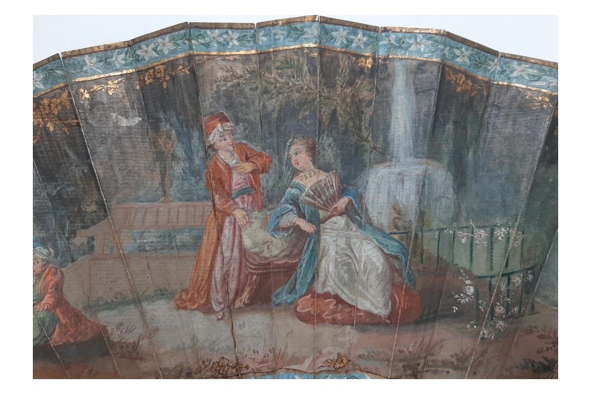 "A la turque" gallantry, 18th-century or pastiche fan