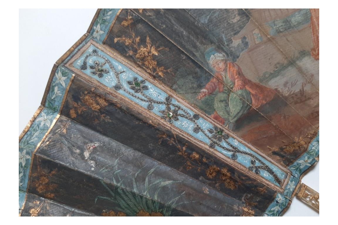 "A la turque" gallantry, 18th-century or pastiche fan