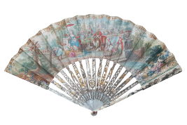 Turqueries at the garden, fan circa 1760-70