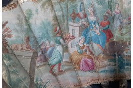 Turqueries au jardin, éventail vers 1760-70