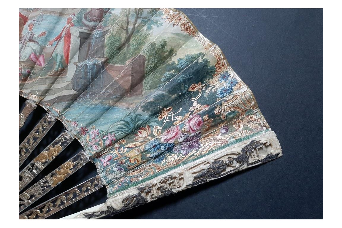 Turqueries at the garden, fan circa 1760-70