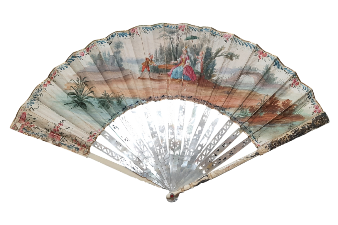 Turqueries at the garden, fan circa 1760-70