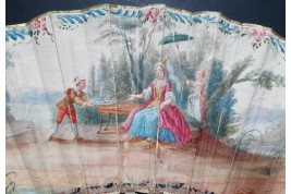 Turqueries at the garden, fan circa 1760-70
