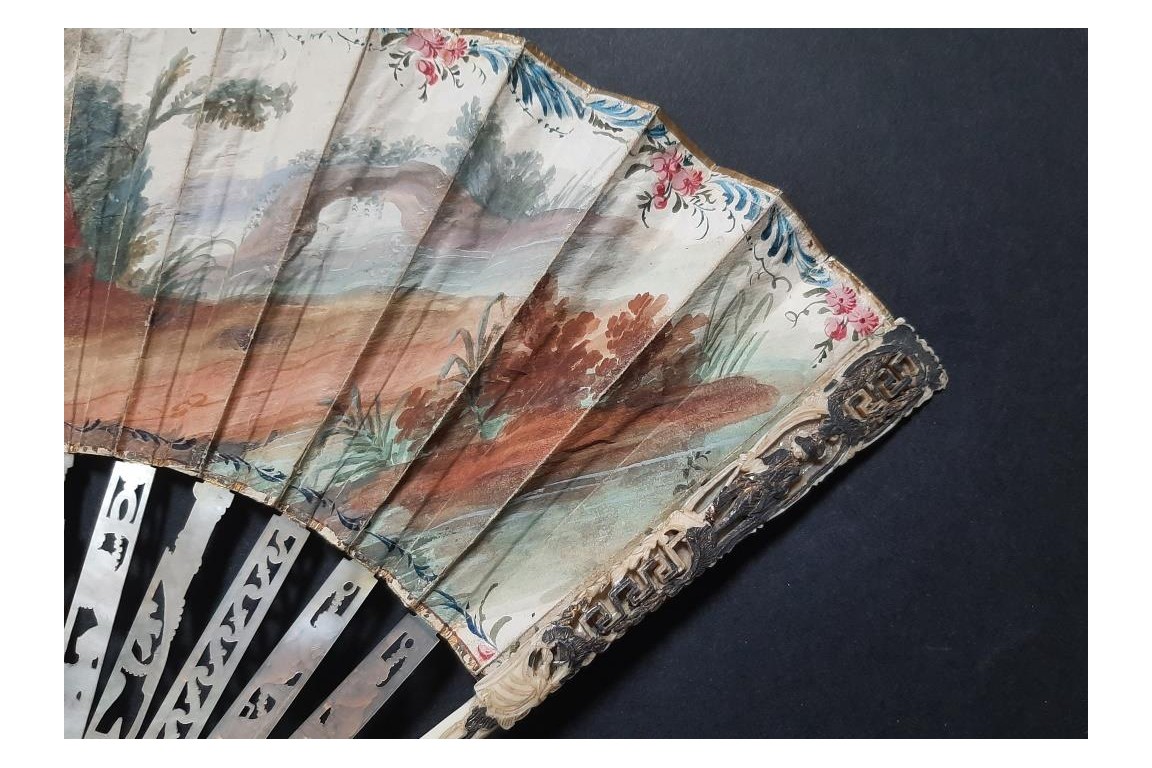Turqueries at the garden, fan circa 1760-70