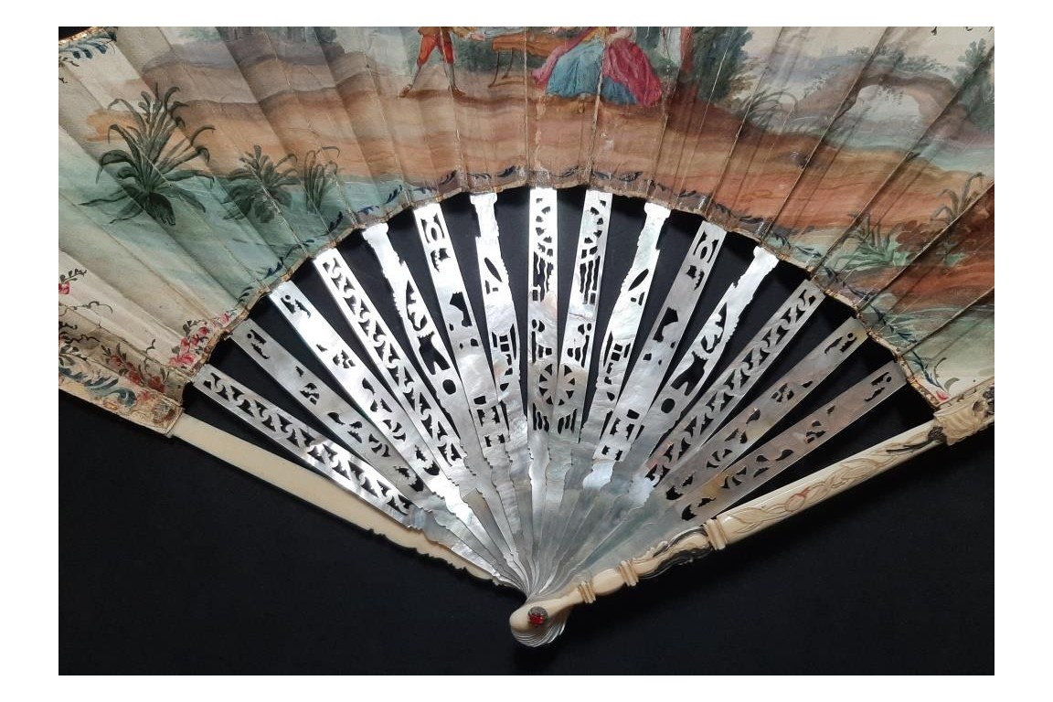 Turqueries at the garden, fan circa 1760-70