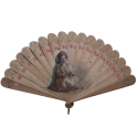 The doorman dog and the little Berber girl, late 19th century fan