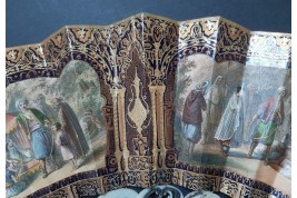 Romance of Arabia, fan and lithograph circa 1850-60