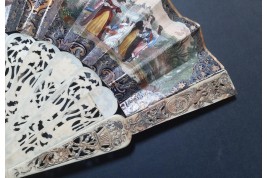 Romance of Arabia, fan and lithograph circa 1850-60