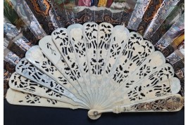 Romance of Arabia, fan and lithograph circa 1850-60