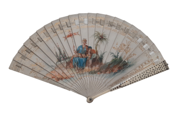 Danse arabe, éventail carnet de bal vers 1815-25