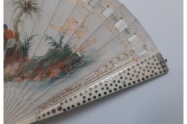Arabic dance, dance card fan circa 1815-25