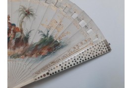 Arabic dance, dance card fan circa 1815-25