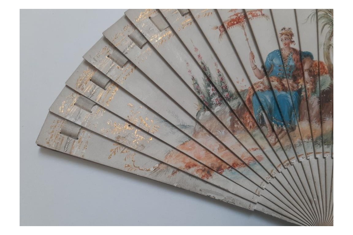 Arabic dance, dance card fan circa 1815-25