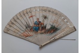 Danse arabe, éventail carnet de bal vers 1815-25