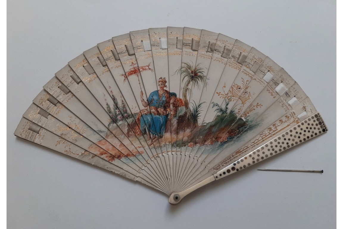 Danse arabe, éventail carnet de bal vers 1815-25 Danse arabe, éventail carnet de bal vers 1815-25