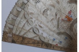 Chinoiserie aux acrobates, éventail vers 1820-30
