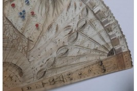 Chinoiserie with acrobats, fan circa 1820-30