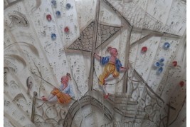 Chinoiserie aux acrobates, éventail vers 1820-30