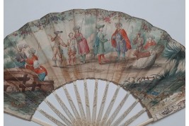Joseph vendu par ses frères, éventail vers 1760-70