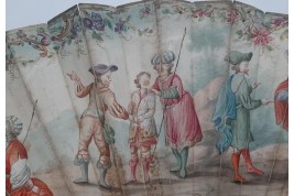 Joseph vendu par ses frères, éventail vers 1760-70