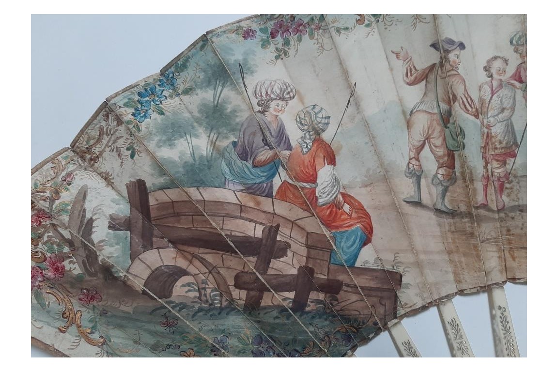 Joseph vendu par ses frères, éventail vers 1760-70