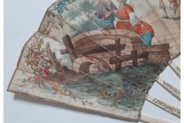 Joseph sold by his brothers, fan circa 1760-70