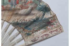 Joseph sold by his brothers, fan circa 1760-70
