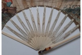 Joseph sold by his brothers, fan circa 1760-70
