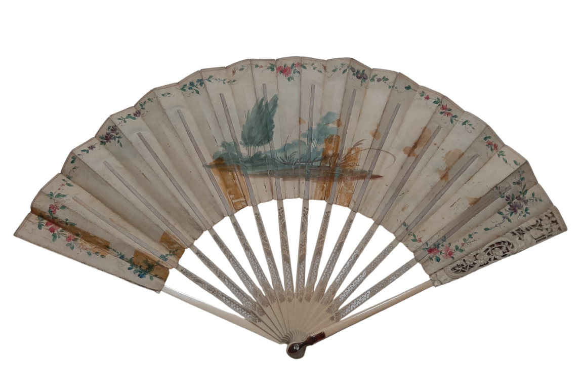 Joseph sold by his brothers, fan circa 1760-70