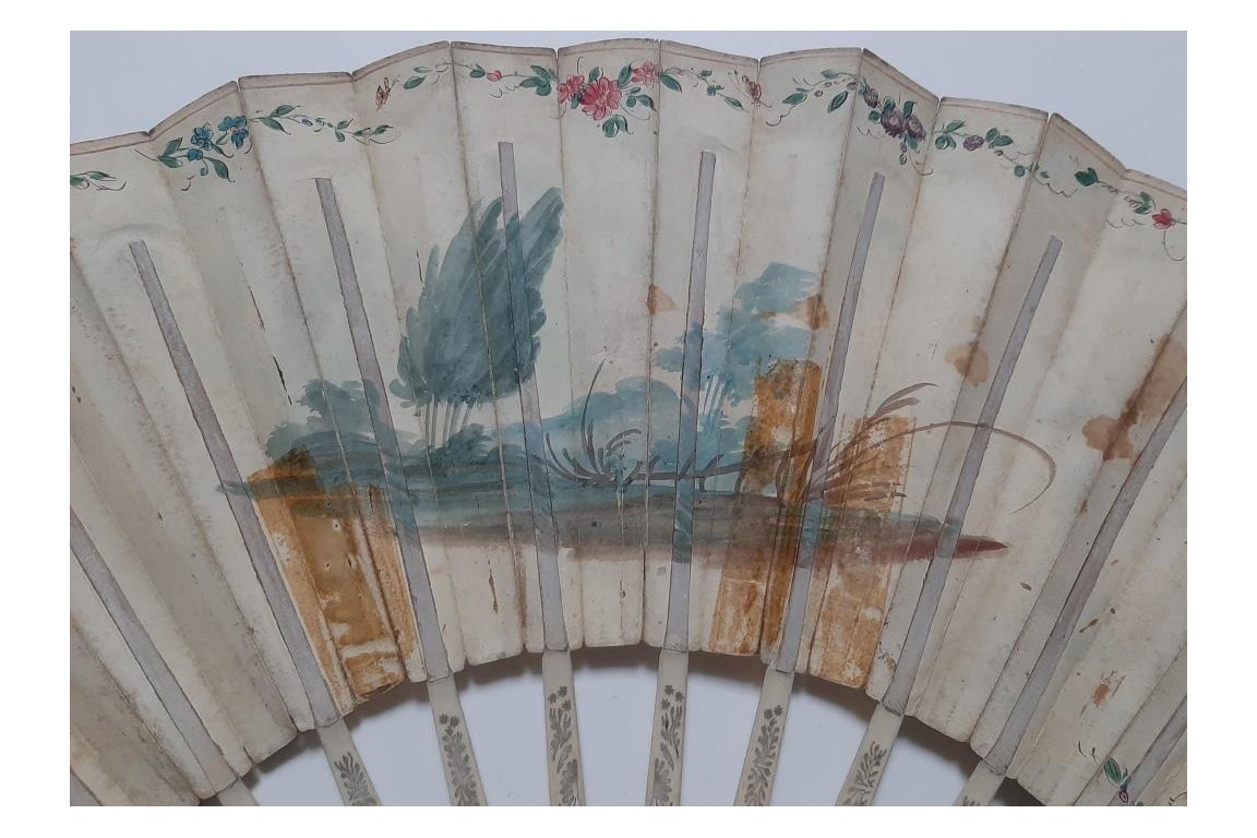 Joseph sold by his brothers, fan circa 1760-70