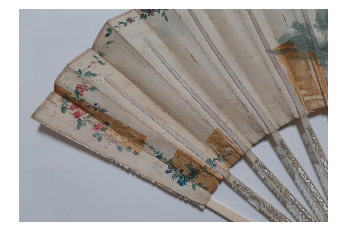 Joseph sold by his brothers, fan circa 1760-70