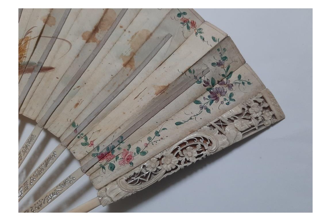 Joseph sold by his brothers, fan circa 1760-70