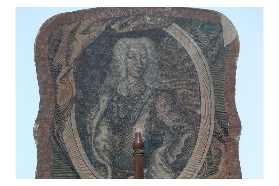 Charles Emmanuel III of Savoy and his wife, fixed fan after 1735