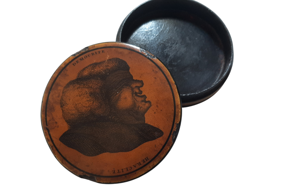Démocrite et Héraclite, tabatière aux visages inversés, XIXème siècle